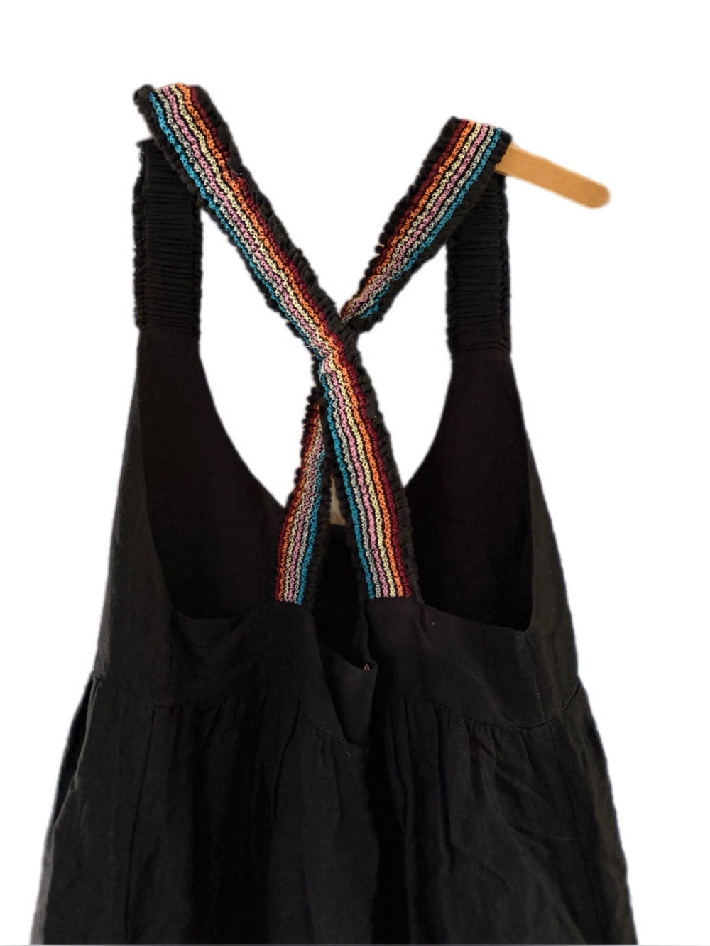 Solid & Striped The Jamie Dress Blackout Linen Blend Embroidered Strap NWT - Picture 8 of 11